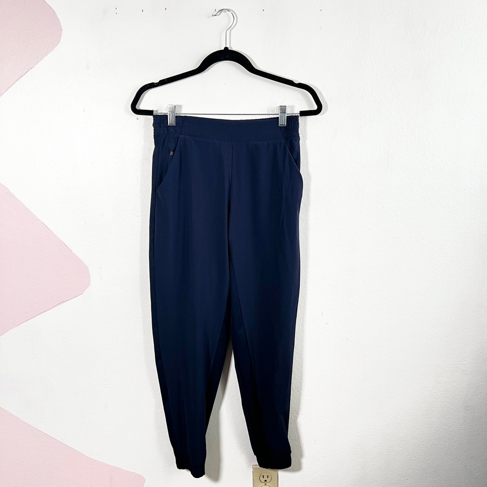 Athleta Women Brooklyn Jogger Navy Blue High Rise Activewear Size 4